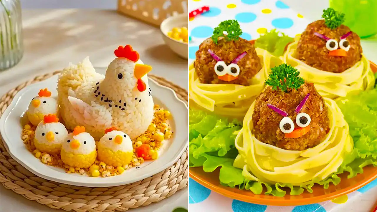 تزیین بشقاب غذای کودک