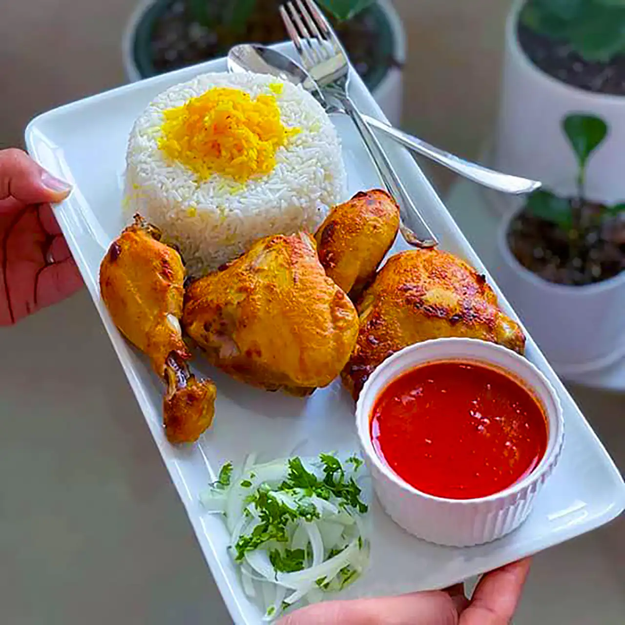 تزیین مرغ مجلسی