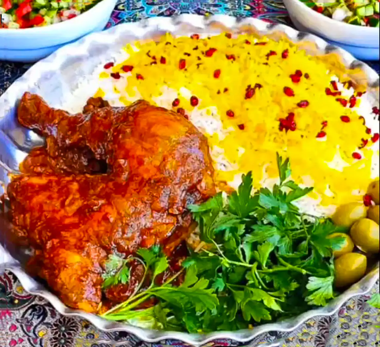 تزیین مرغ مجلسی