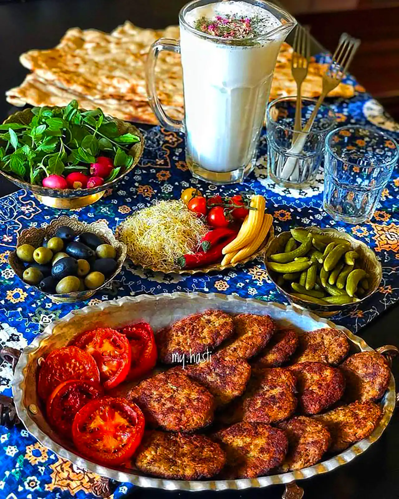 تزیین شامی کباب خونگی