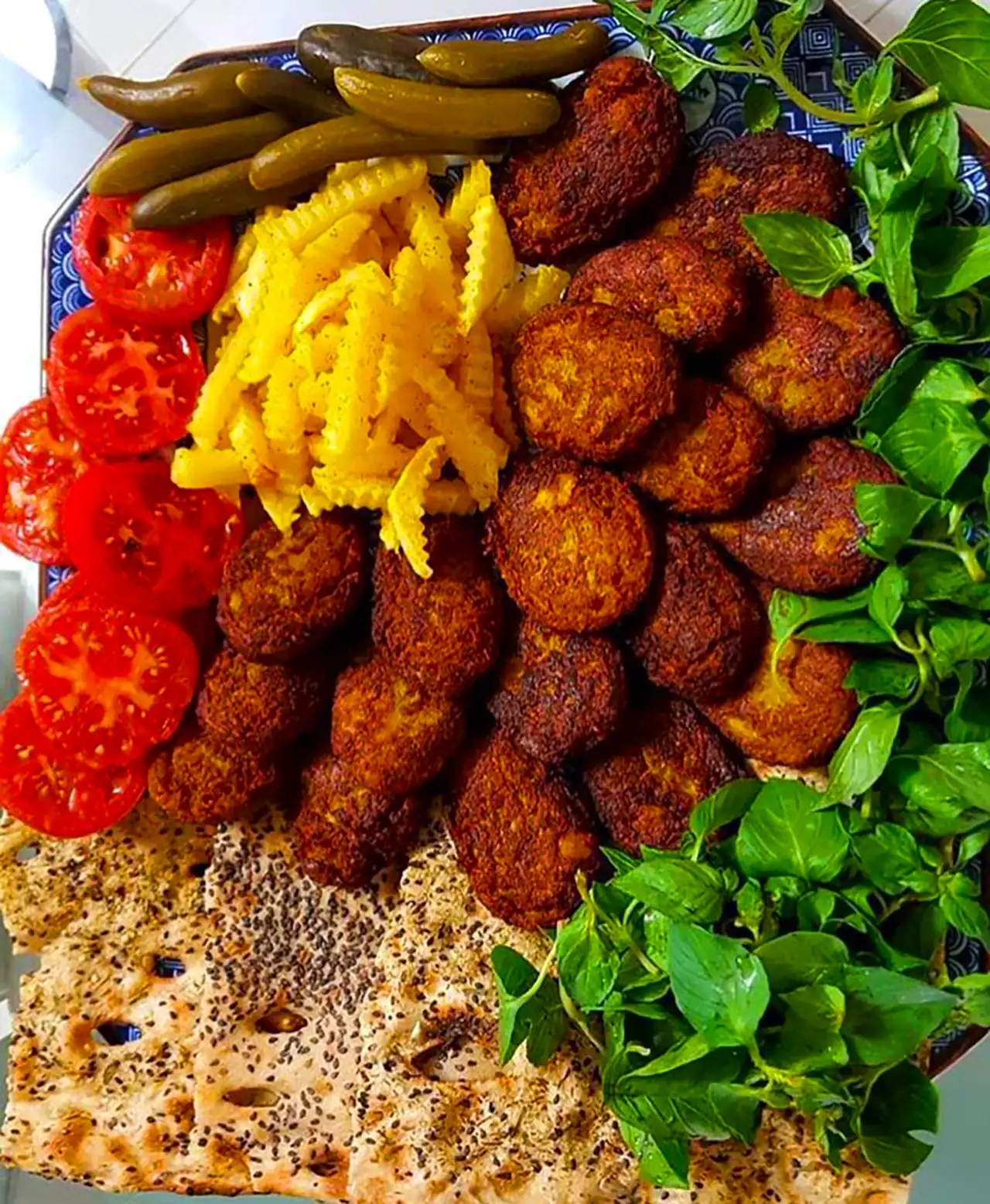 تزیین شامی کباب خونگی