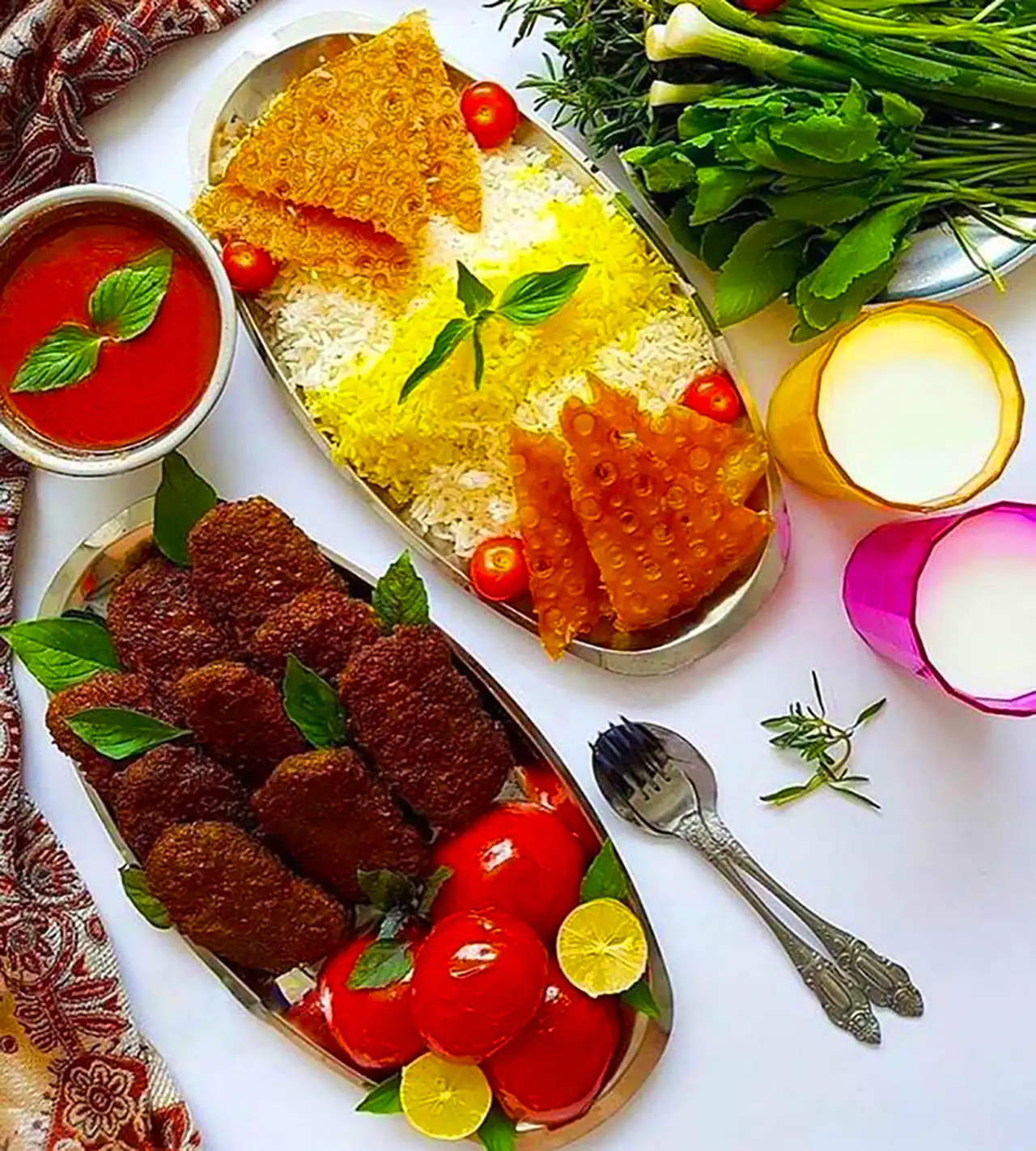 تزیین شامی کباب خونگی