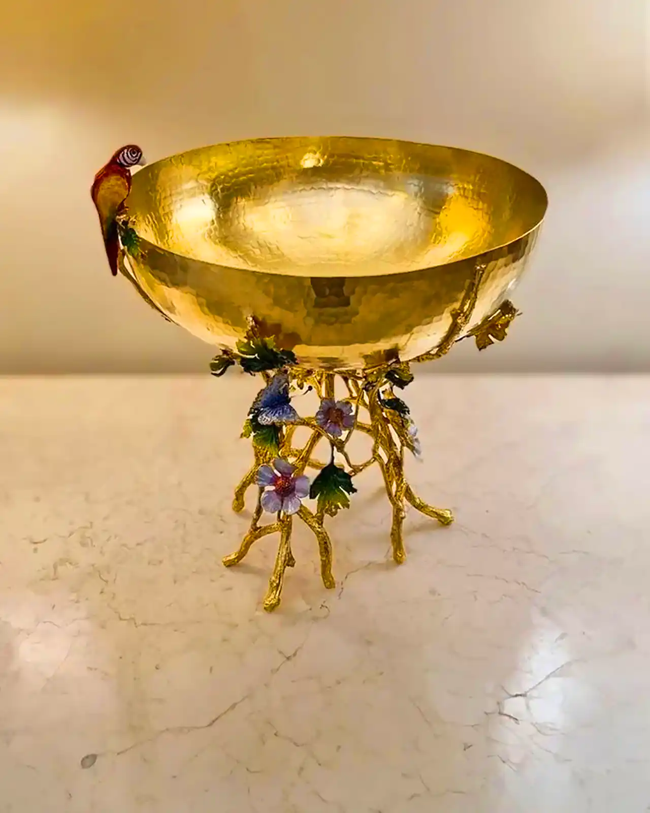 ظرف تزئینی طلائی دستساز