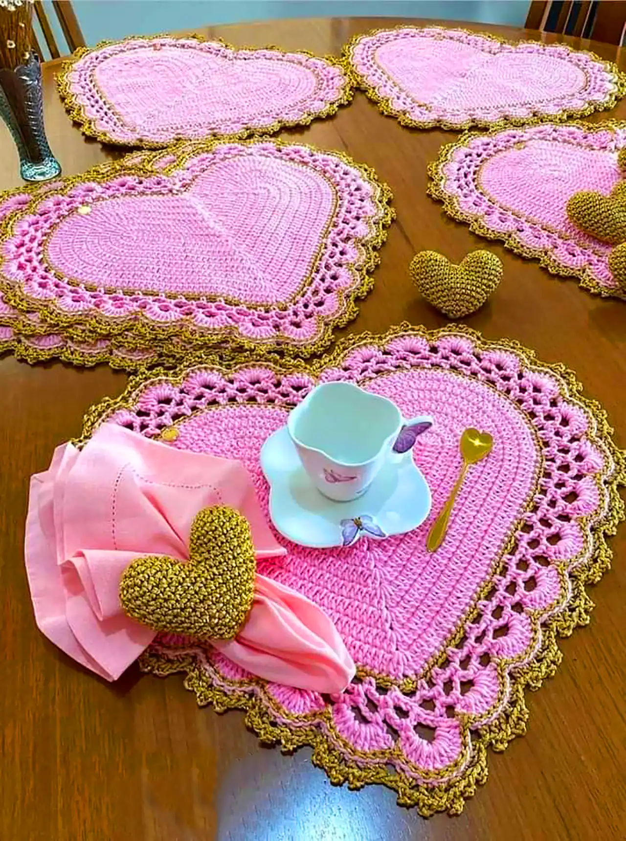 زیربشقابی قلاب بافی شیک