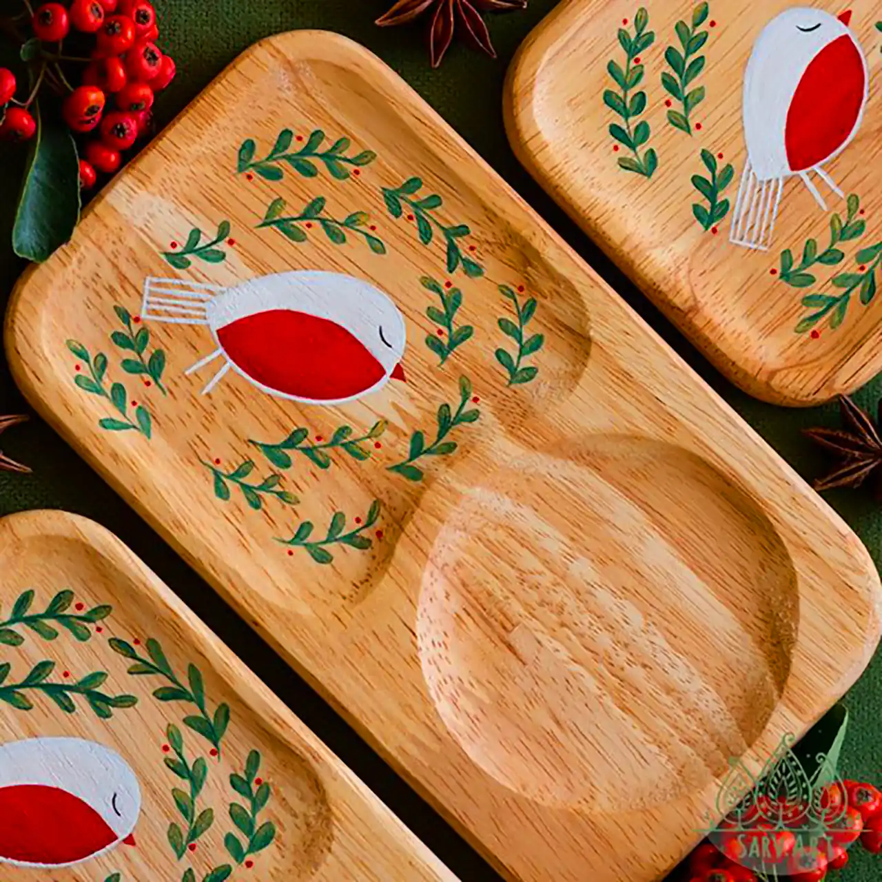 ظروف پذیرایی و سرو چوبی 