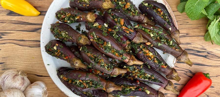 طرز تهیه ترشی بادمجان